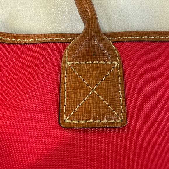 Dooney & Bourke Pink Leather Trim Nylon Tote Bag Shoulder Bag - Picture 13 of 14